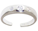 QVC J98592 Epiphany platinum diamonique toe ring.