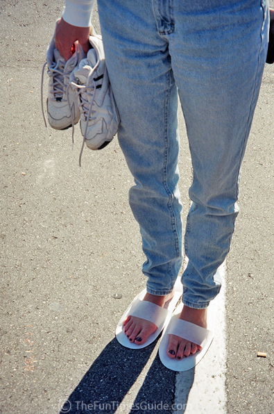 Pedicure feet after their very first pedicure!