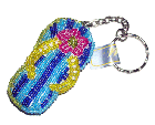 Flip flop colorful keyring.