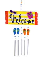 Flipflop welcome mat door chime.