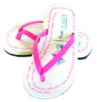 Kids camp flip flops.