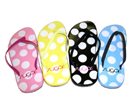 Polka Dot flip flops.